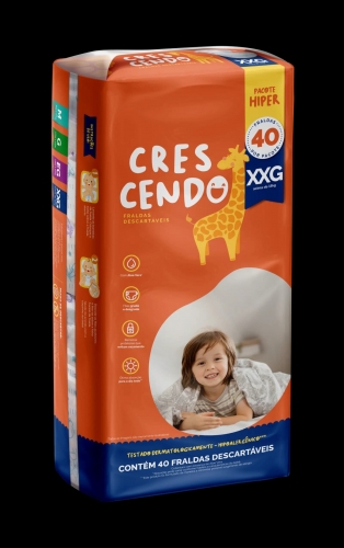 Fralda Crescendo Mega Xxg 40Un