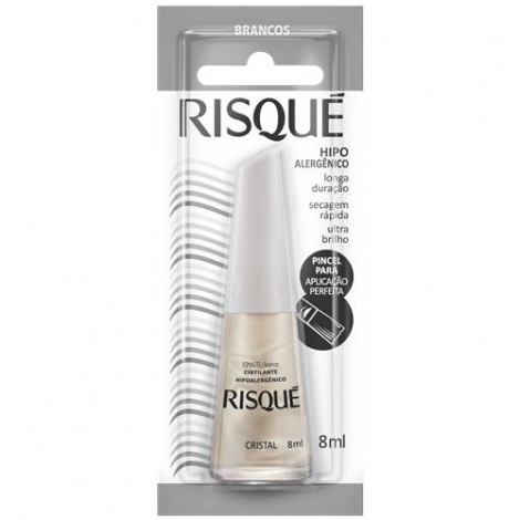 Esmalte Risque Cristal Branco Cintilante 8ml