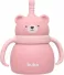 Buba Copo em Silicone Com Canudo Ursinho Rosa